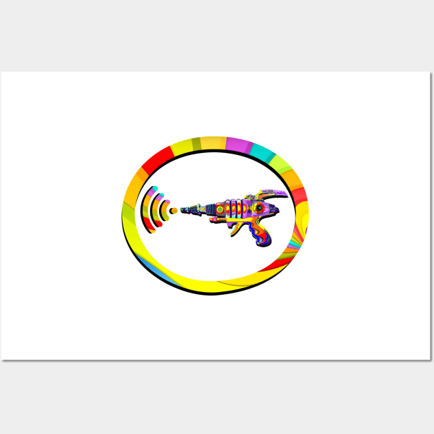 Rainbow - Raygun Circular Wall Art by GR8DZINE